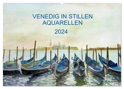 Venedig in stillen Aquarellen (Wandkalender 2024 DIN A2 quer), CALVENDO Monatskalender von Kraus,  Gerhard