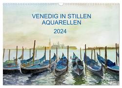 Venedig in stillen Aquarellen (Wandkalender 2024 DIN A3 quer), CALVENDO Monatskalender von Kraus,  Gerhard