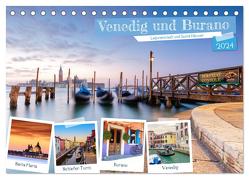 Venedig und Burano – Lagunenstadt und bunte Häuser (Tischkalender 2024 DIN A5 quer), CALVENDO Monatskalender von Grellmann Photography,  Tilo