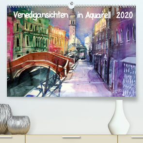 Venedigansichten in AquarellAT-Version (Premium, hochwertiger DIN A2 Wandkalender 2020, Kunstdruck in Hochglanz) von Pickl,  Johann