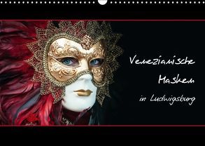 Venezianische Masken in Ludwigsburg (Wandkalender 2018 DIN A3 quer) von M. Koch,  Harald