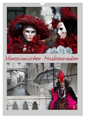 Venezianischer Maskenzauber (Wandkalender 2024 DIN A3 hoch), CALVENDO Monatskalender von Isemann,  Dieter