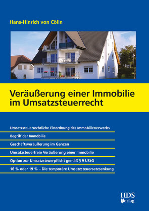 Veräußerung einer Immobilie im Umsatzsteuerrecht von von Cölln,  Hans-Hinrich