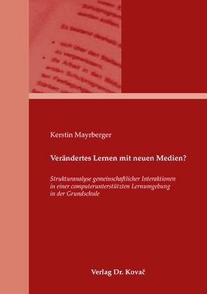 Verändertes Lernen mit neuen Medien? von Mayrberger,  Kerstin