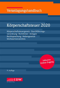 Veranlagungshandb. Körperschaftsteuer 2020, 71. A. von Kontny,  Thorsten, Lennartz,  Manfred