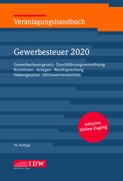 Veranlagungshandbuch Gewerbesteuer 2020, 70.A. von Boveleth,  Karl-Heinz