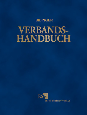 Verbands-Handbuch – Abonnement von Bidinger,  Helmuth, Bidinger,  Rita, Müller-Bidinger,  Ralph