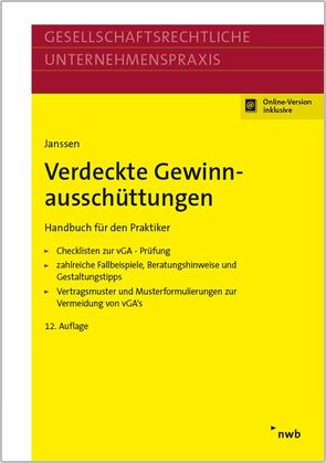 Verdeckte Gewinnausschüttungen von Janssen,  Bernhard, Lange,  Joachim