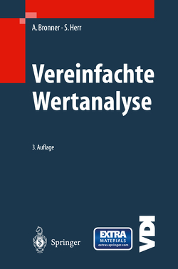 Vereinfachte Wertanalyse mit Formularen und CD-ROM von Bronner,  Albert, Herr,  Stephan