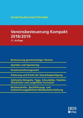 Vereinsbesteuerung Kompakt 2018/2019 von Dauber,  Harald, Schneider,  Josef