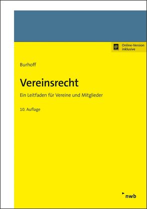 Vereinsrecht von Burhoff,  Detlef