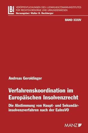 Verfahrenskoordination im Europäischen Insolvenzrecht von Geroldinger,  Andreas