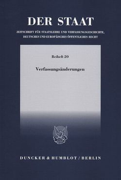 Verfassungsänderungen. von Neuhaus,  Helmut