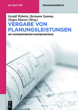 Vergabe von Planungsleistungen von Klaeser,  Jürgen, Summa,  Hermann, Webeler,  Gerald