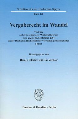 Vergaberecht im Wandel. von Pitschas,  Rainer, Ziekow,  Jan