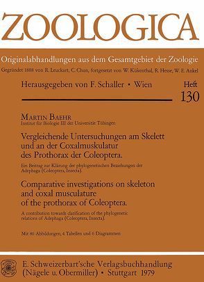 Vergleichende Untersuchungen am Skelett und an der Coxalmuskulatur des Prothorax der Coleoptera von Baehr,  Martin
