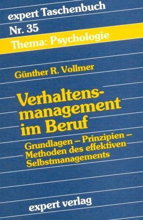 Verhaltensmanagement im Beruf von Vollmer,  Günther R.