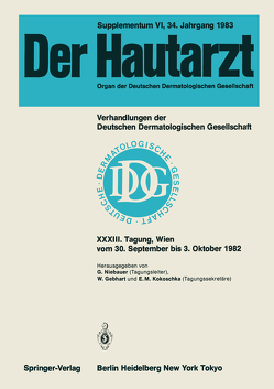 Verhandlungen der Deutschen Dermatologischen Gesellschaft von Gebhart,  W., Kokoschka,  E.M., Wiebauer,  G.