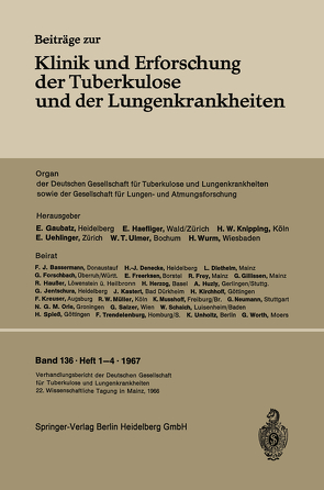 Verhandlungsbericht der Deutschen Tuberkulose-Tagung 1966 von Deutschen Tuberkulose-Gesellschaft, Deutschen Tuberkulose-Tagung, Deutschen Zentralkomitee zur Bekämpfung der Tuberkulose
