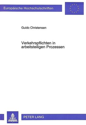 Verkehrspflichten in arbeitsteiligen Prozessen von Christensen,  Guido