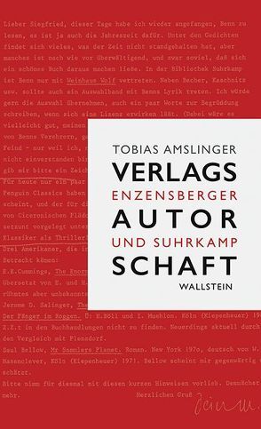 Verlagsautorschaft von Amslinger,  Tobias