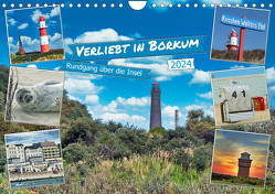 Verliebt in Borkum (Wandkalender 2024 DIN A4 quer), CALVENDO Monatskalender von Kleemann,  Claudia