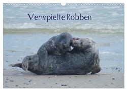 Verspielte Robben (Wandkalender 2024 DIN A3 quer), CALVENDO Monatskalender von Kattobello,  Kattobello