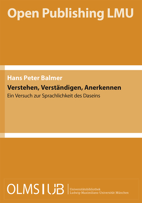 Verstehen, Verständigen, Anerkennen von Balmer,  Hans-Peter