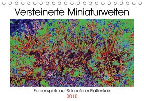 Versteinerte Miniaturwelten – Farbenspiele auf Solnhofener Plattenkalk (Tischkalender 2018 DIN A5 quer) von Leitner,  Dietmar