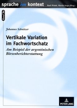 Vertikale Variation im Fachwortschatz von Schnitzer,  Johannes