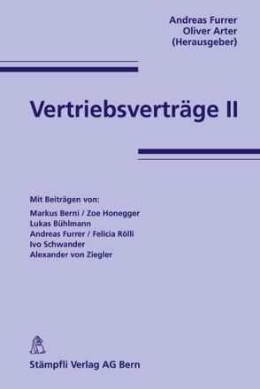 Vertriebsverträge II von Arter,  Oliver, Furrer,  Andreas