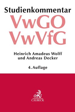 Verwaltungsgerichtsordnung (VwGO) Verwaltungsverfahrensgesetz (VwVfG) von Decker,  Andreas, Wolff,  Heinrich Amadeus