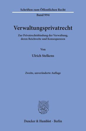 Verwaltungsprivatrecht. von Stelkens,  Ulrich