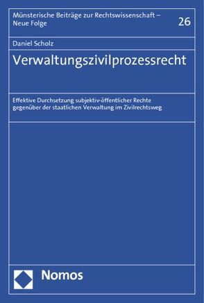 Verwaltungszivilprozessrecht von Scholz,  Daniel