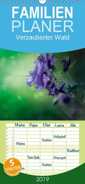 Verzauberter Wald – Familienplaner hoch (Wandkalender 2019 , 21 cm x 45 cm, hoch) von Wunderlich,  Simone