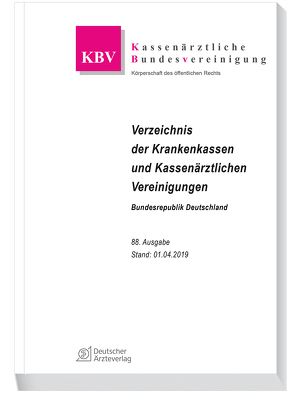 Verzeichnis der Krankenkassen und Kassenärztlichen Vereinigungen von Kassenärztliche Bundesvereinigung