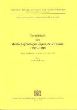 Verzeichnis des deutschsprachigen Japanschrifttums 1992-1993 von Pauer,  Gabriele