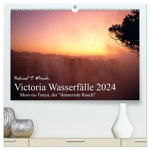 Victoria Wasserfälle (hochwertiger Premium Wandkalender 2024 DIN A2 quer), Kunstdruck in Hochglanz von T. Frank,  Roland