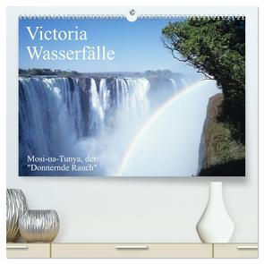 Victoria Wasserfälle, Mosi-oa-Tunya der „Donnernde Rauch“ (hochwertiger Premium Wandkalender 2024 DIN A2 quer), Kunstdruck in Hochglanz von T. Frank,  Roland