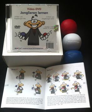 Video-DVD Jonglieren lernen & 3 Jonglierbälle von Ehlers,  Stephan