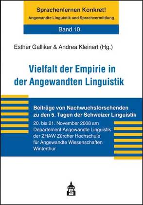 Vielfalt der Empirie in der Angewandten Linguistik von Galliker,  Esther, Kleinert,  Andrea