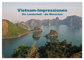Vietnam Impressionen / Die Landschaft – die Menschen (Tischkalender 2024 DIN A5 quer), CALVENDO Monatskalender von Spiller,  Antonio