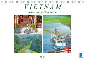 Vietnam: Sehenswerte Gegensätze (Tischkalender 2019 DIN A5 quer) von CALVENDO