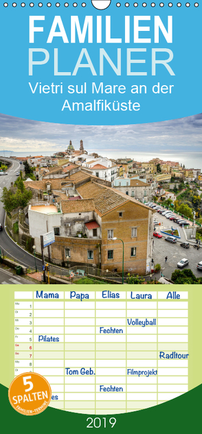 Vietri sul Mare an der Amalfiküste – Familienplaner hoch (Wandkalender 2019 , 21 cm x 45 cm, hoch) von Tortora - www.aroundthelight.com,  Alessandro