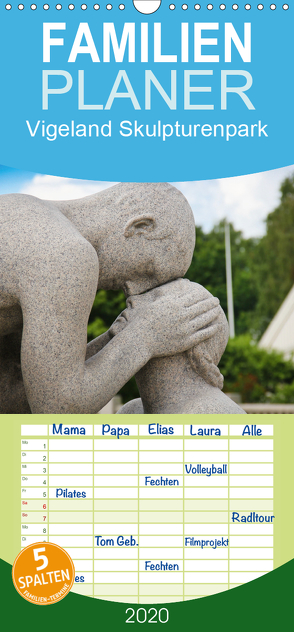 Vigeland – Familienplaner hoch (Wandkalender 2020 , 21 cm x 45 cm, hoch) von Koch,  Andrea