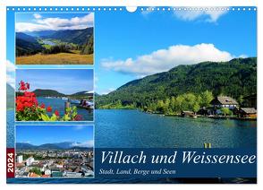 Villach und Weissensee – Stadt, Land, Berge und Seen (Wandkalender 2024 DIN A3 quer), CALVENDO Monatskalender von Gillner,  Martin