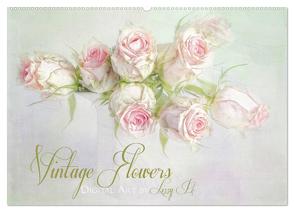 Vintage Flowers (Wandkalender 2024 DIN A2 quer), CALVENDO Monatskalender von Pe,  Lizzy