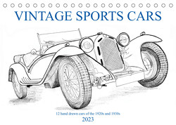 Vintage Sports Cars (Tischkalender 2023 DIN A5 quer) von Simlinger,  Wolfgang