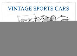 Vintage Sports Cars (Wandkalender 2024 DIN A2 quer), CALVENDO Monatskalender von Simlinger,  Wolfgang