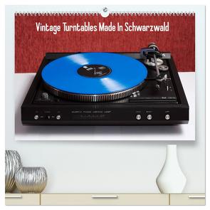 Vintage Turntables Made In Schwarzwald (hochwertiger Premium Wandkalender 2024 DIN A2 quer), Kunstdruck in Hochglanz von Mueller,  Gerhard